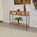 Guest Room Edvin Console, Natural & Black - 9.5 x 42 x 34.25 in. GU2549234
